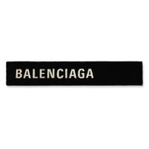 Balenciaga Black and White Shearling Scarf/ Shawl